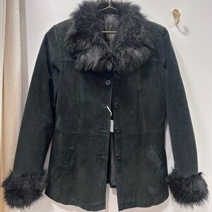 Vintage faux fur leather jacket